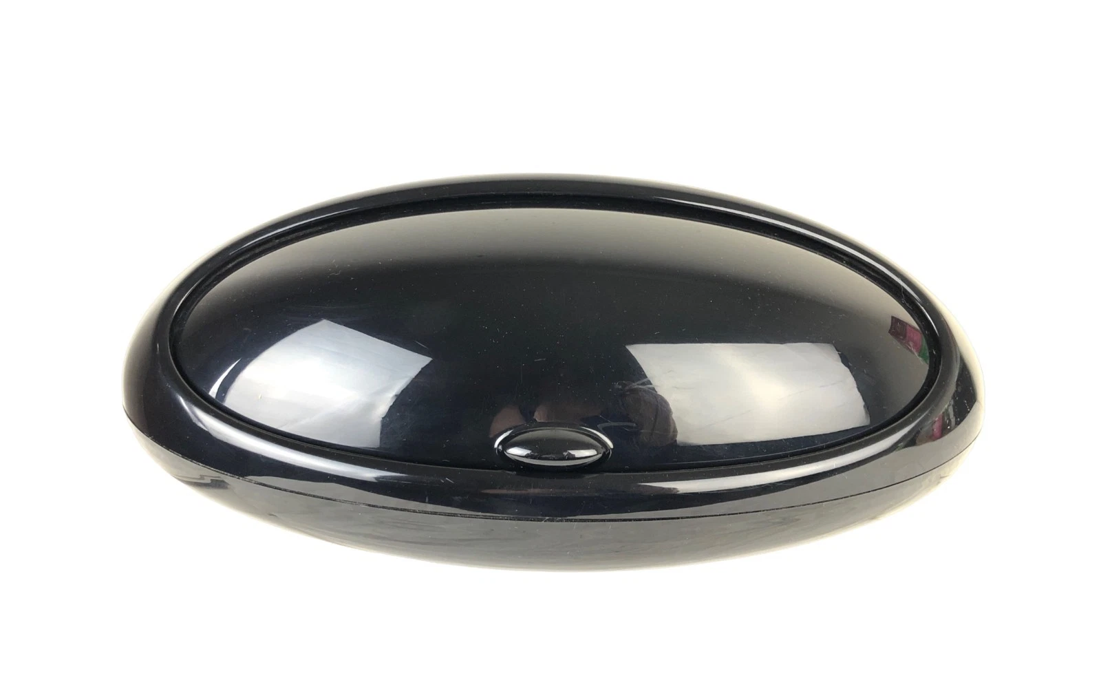 Alessi Gnam Black Plastic Bread Box Oval Sleek Modern!!