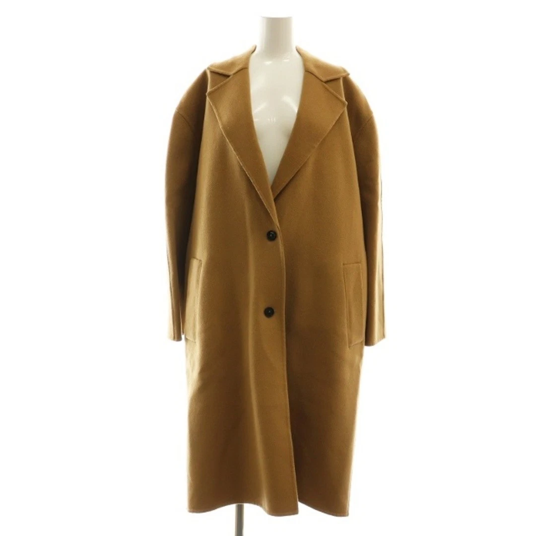 Cappotto Loewe Chester singolo lungo misto lana cashmere 36 S cammello AQ usato2610a