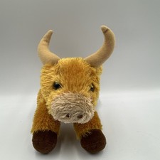 Aurora Bull Cow Toro Plush Flopsie 6" Stuffed Animal Toy Highland Steer