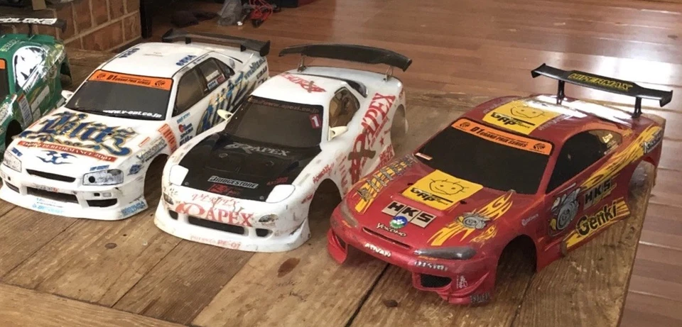 Yokomo 1/10 D1GP RC Drift Shells (Apex RX7, HKS S15, Blitz ER34) - Image 2 of 4