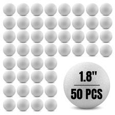 Hygloss 51902 Round Foam Balls 1.8-Inch White 50 Pack XPS Craft