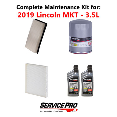 2019 Lincoln MKT 3.5L Complete Oil, Air & Cabin Filter Kit (5W-30)