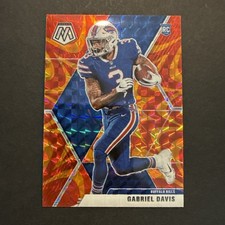 2020 Panini Mosaic Red Mosaic Prizm #239 Gabriel Davis Rookie RC