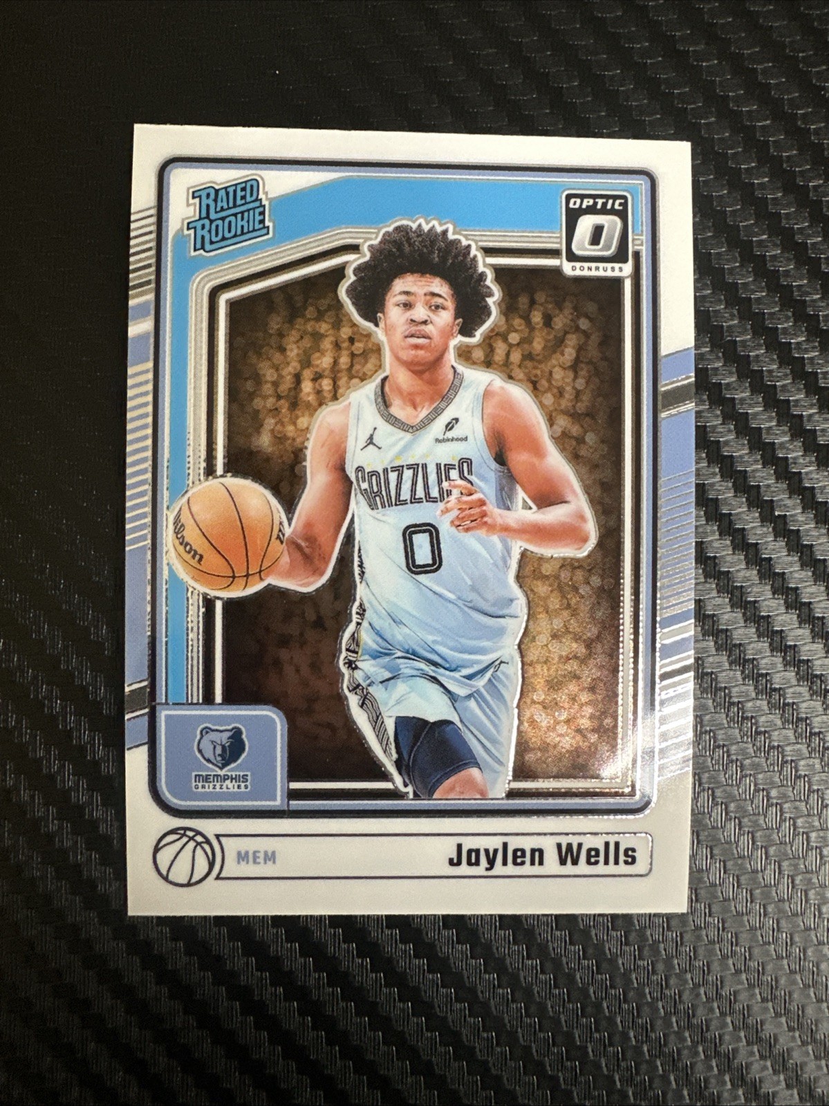 JAYLEN WELLS RC 2024-25 Donruss Optic Base Rated Rookies #252 Grizzlie
