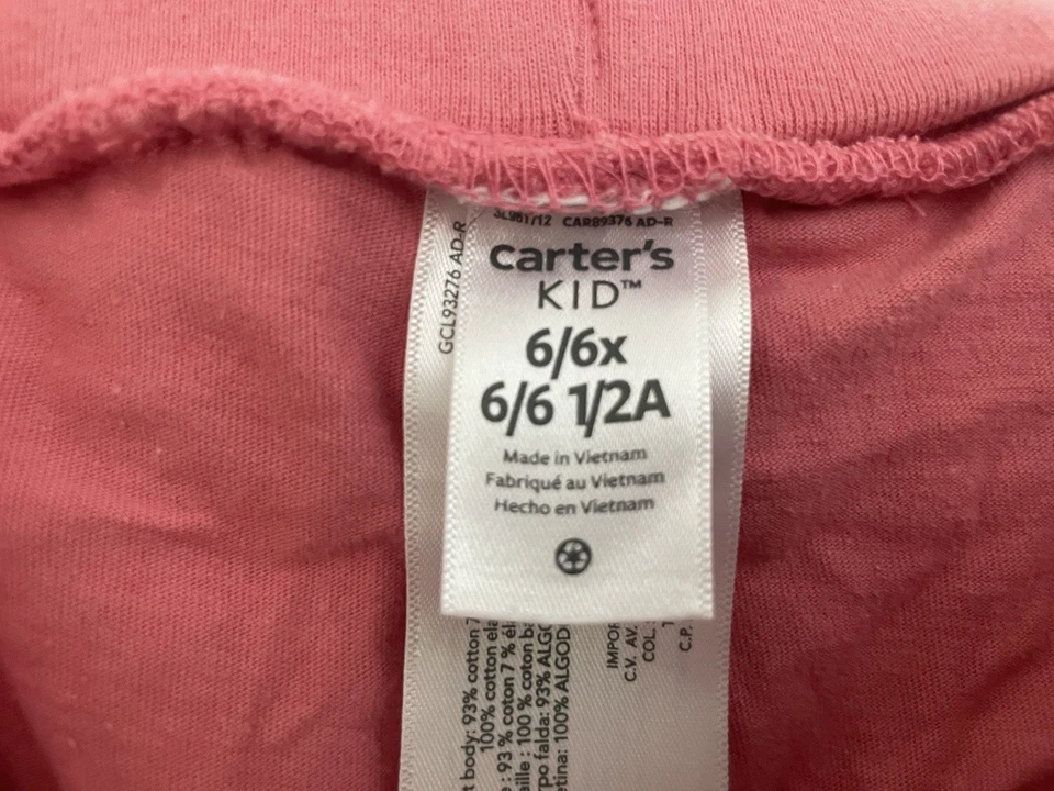 Pantalón Corto Carter's Niños Niñas Mezcla de Algodón Pull On Cintura Ajustable Lunares Rosa 6 Foto 2 de 4