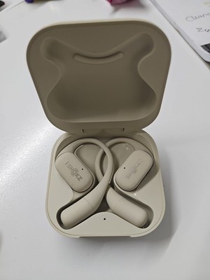 Shokz OpenFit Wireless Bone Conduction Running Headphones Beige