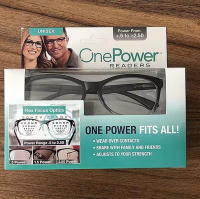 2x US Fashions Multifocal One Power Readers Auto Focus Reading Adjusting Glasses