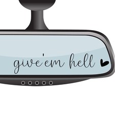 4 x Rear View Mirror Sticker,Affirmation Mirror Stickers,Car Rear Give Em Hell