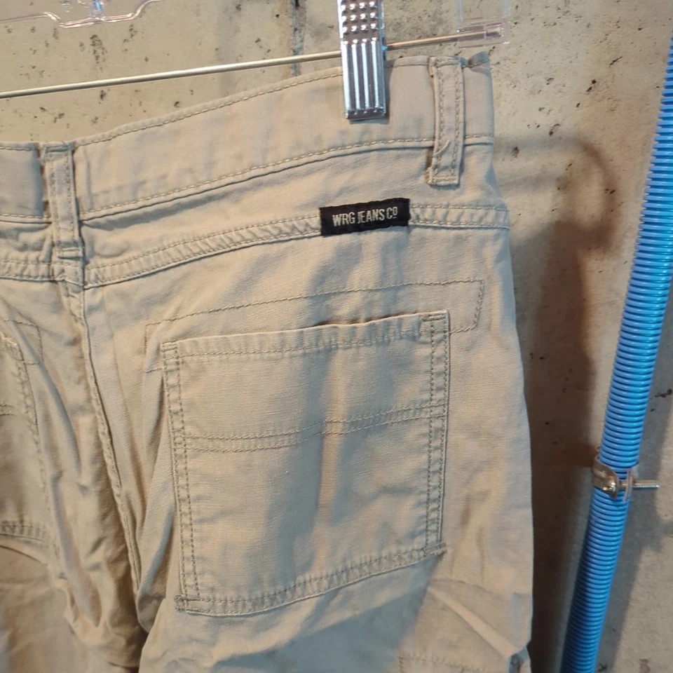 Pantalones Cortos Carga Wrangler Niños 16 Husky Beige Clásicos Rectos Cintura Ajustable Foto 4 de 4