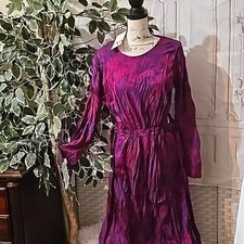 Zara NWT Purple Crinkle Jaquard Maxi Dress Small