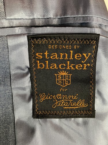 Stanley Blacker Vintage Gray Suit 44R / 34x38 – 2 Button, Wool/Poly Fabric NOS - Picture 3 of 4