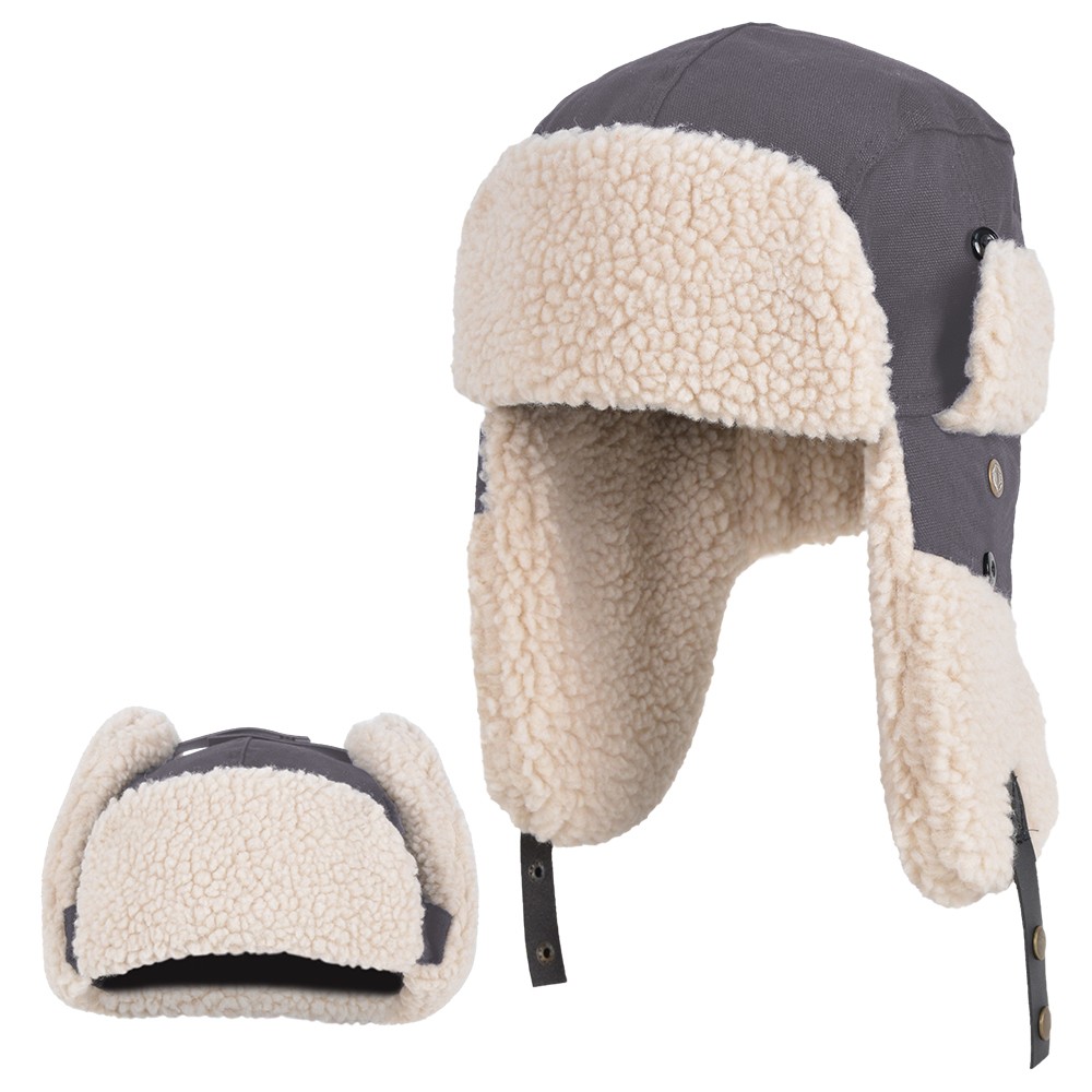 1/2PCS Unisex Ushanka Cap w/Ear Flaps Winter Aviator Trapper Hat Warm Windproof