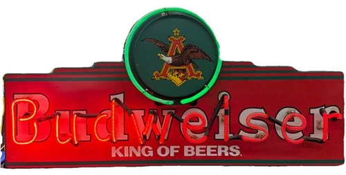 Vintage 1990’s Budweiser Neon Sign "King of Beers" Great condition