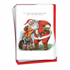 - 12 Funny Retro Christmas Cards with Envelopes - Adult Boxed Holiday Humor G...