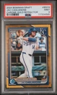2024 BOWMAN DRAFT CHROME-GOLD REFRACTOR #BDC8 JAC CAGLIANONE 44/50 PSA 9