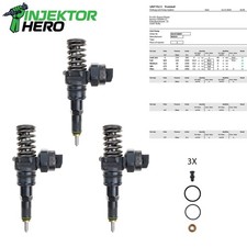 3x 0414720007 Injecteur de pompe Audi Seat Skoda VW 1.4 TDI - 1.9 TDI 038130073F