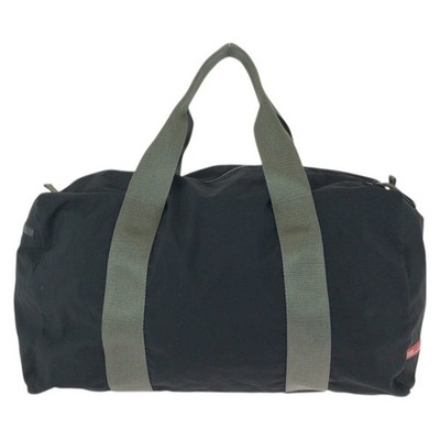 Prada Sports Boston Duffle Bag Black Gray Silver Hardware