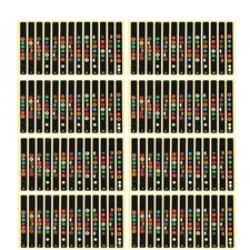 10 Pcs Fingerboard Frets Sticker Guitar Fretboard Markers Labels