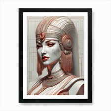 Egyptian Cleopatra Goddess 1 Art Pr Framed Wall Art Poster Canvas Print Picture