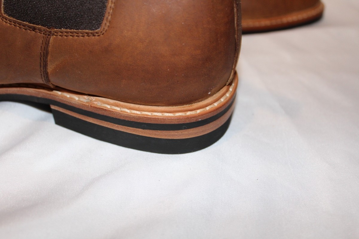 Men’s Brown Chelsea Marco Ankle Leather Nisolo Boots New Size 11 NISOLO Leather Chelsea Boots Cognac Brown Block Heel Ankle  main image 3