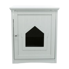 Furniture Litter Box Enclosure Gray Hidden Litter Box for Cats with Shelf, ...