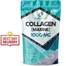 Image of Marine Collagen 1000mg Skin Anti Ageing Tissue Joints Bones 90 Tablets