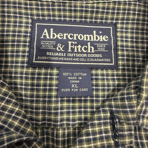 Abercrombie & Fitch Men's Plaid Button Down Shirt Size XL 90's - Picture 3 of 8