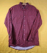 Vintage 90s Ozark Trail Made in USA Printed Plaid Flannel Shirt Men's Large Tall