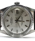 Rolex Datejust 1603 Silver Leather Strap with Silver Bezel
