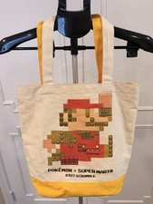 Pokemon x Super Mario 8 Bit Scramble Tote Bag Japan Exclusive Nintendo RARE