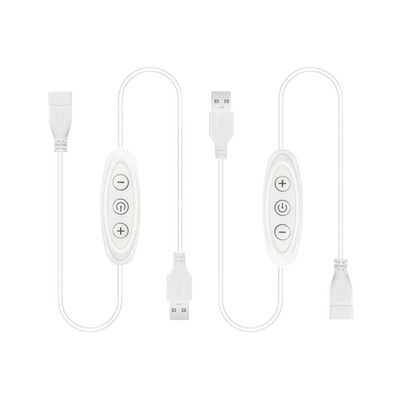 USB Dimmer Switch 2 Pack - 10-Speed Adjustable Inline Dimming for LED Lights
