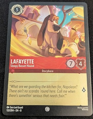 Disney Lorcana - Lafayette Sleepy Basset Hound COLD FOIL - Reign of Jafar