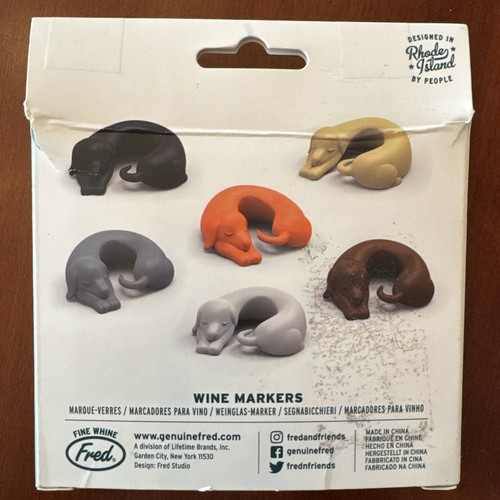 Winer Dogs Dackel 6 Silikon Weiner Hund Weinmarker von Fred Multicolor NEU - Bild 4 von 7