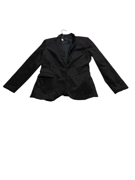 Picnic Womens Size 10 Black Suede Feel Blazer Jacket Good Condition