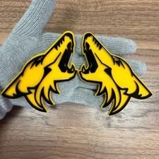 Coyote Badges Emblem Racing Yellow, 2 Badges, Fender Angry Agressive