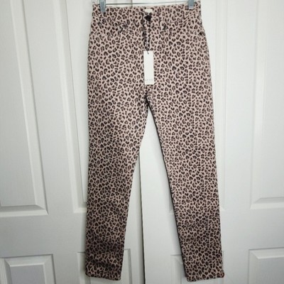 La Vie Rebecca Taylor Animal Print Ocelot Ines Skinny Jeans 26 nwt