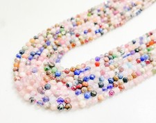 Natural Tiny Mixed Assorted Faceted Round Gemstone Beads RNF108