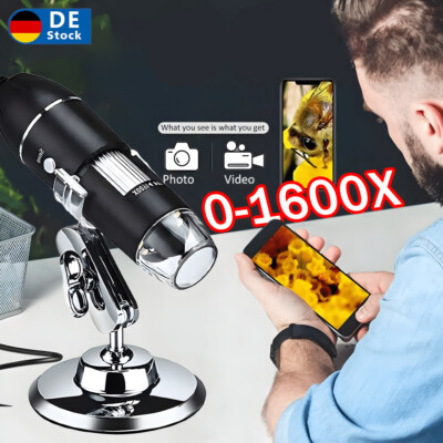 USB Digital Mikroskop, XVZ Handy USB-Digitalmikroskop 50X-1600X-Vergrößerung