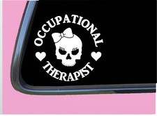 Occupational Therapist Sticker Girl Skull TP 1274 vinyl 6" Decal OT