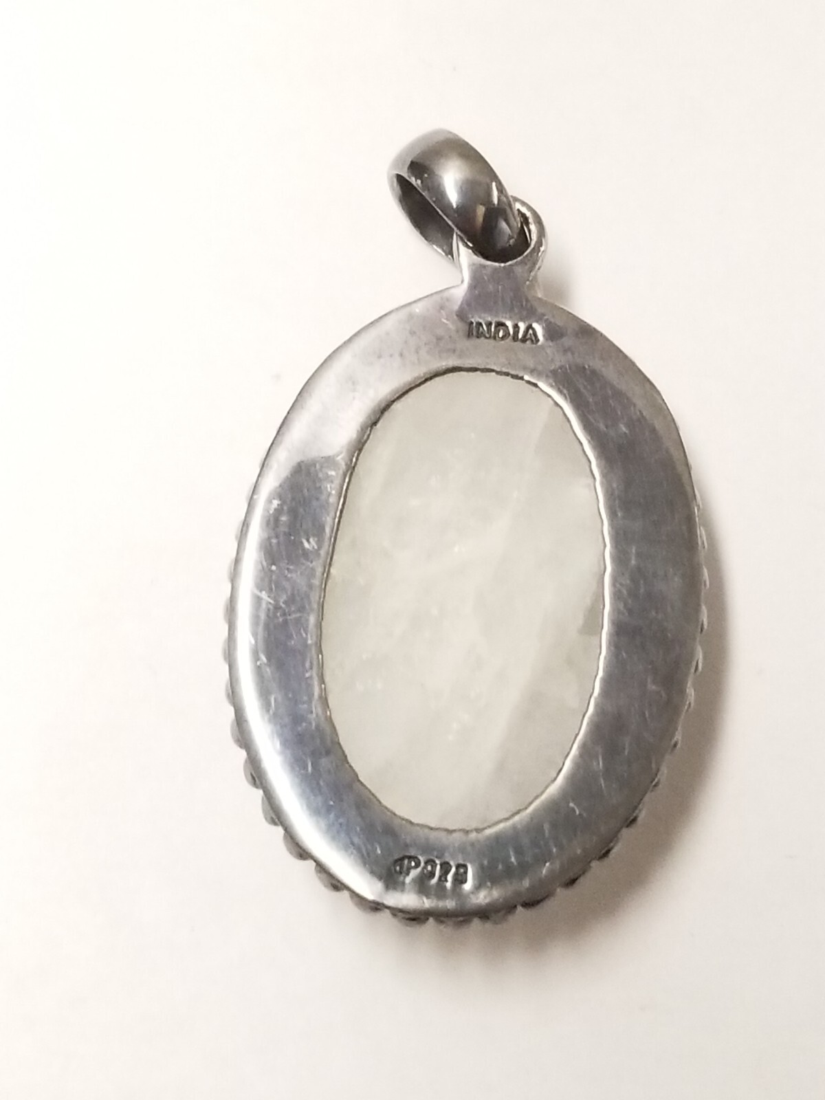 Solid 925 Sterling Silver Rainbow Moonstone Penda… - image 3
