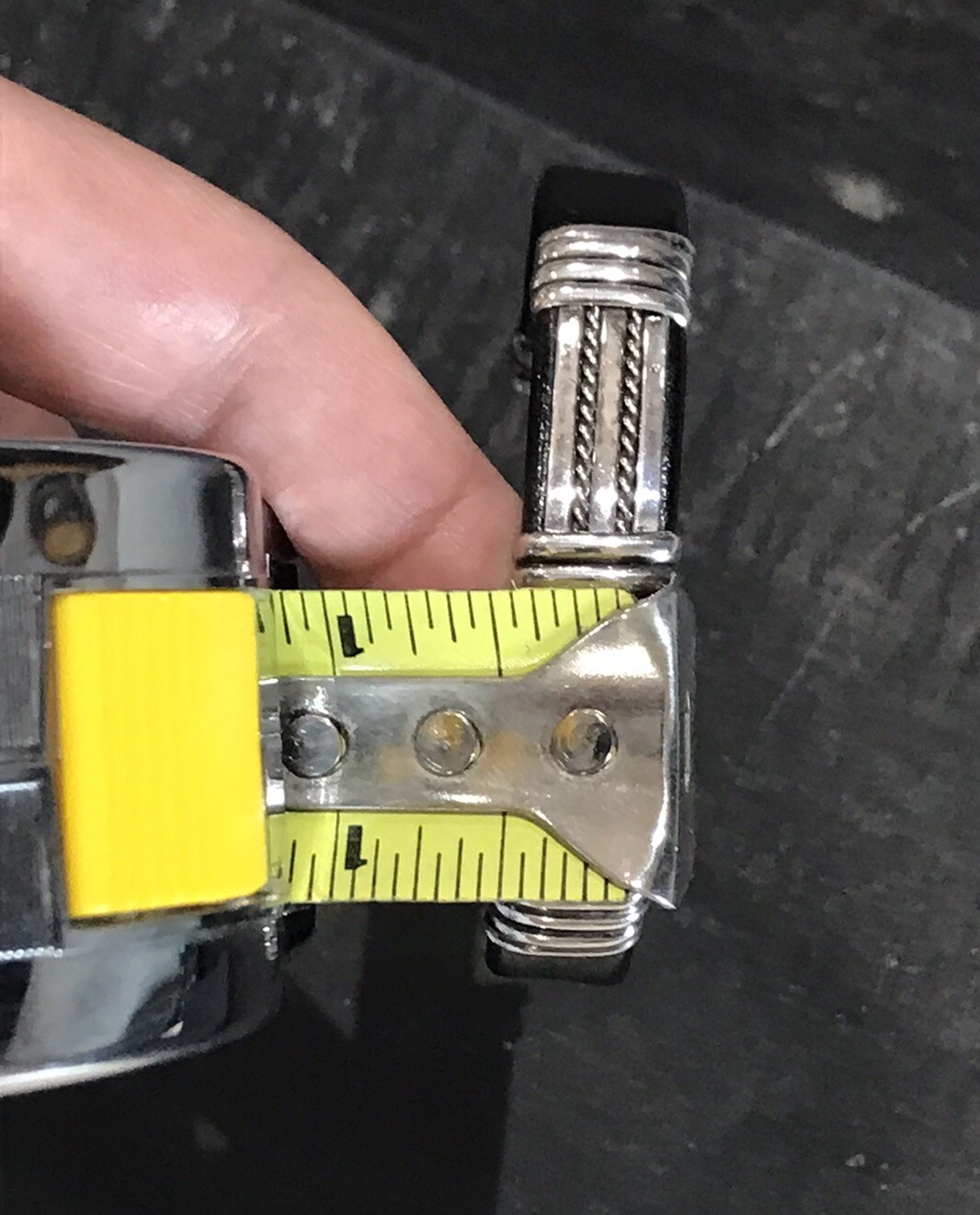 Sterling Silver 925 Gothic Boho Pattern Black Hea… - image 6