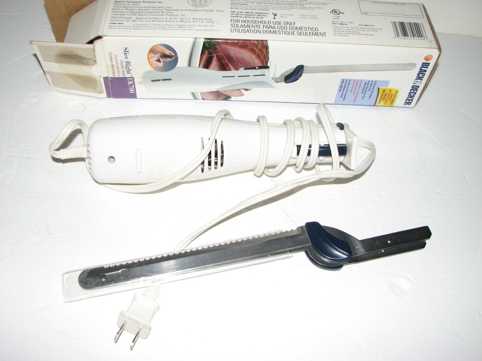 BLACK & DECKER (EK700) Slice Right Electric Knife, Stainless Steel Blade 956260282284 eBay