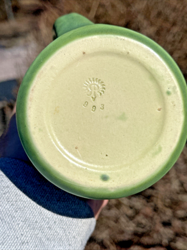 ROOKWOOD POTTERY ARTS & CRAFTS SHAPE #993 GREEN FROTHY GLAZED MUG STEIN c1905 - Picture 15 of 16