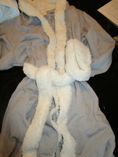 Pottery Barn Marleigh Lightweight Cozy Bath Robe smoke gray grey Medium New