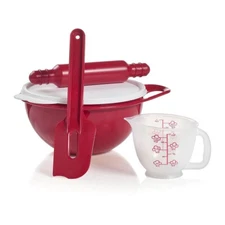 New Tupperware Kid's Mini Baking Play Set - Pitcher, Rolling Pin, Mixing Bowl
