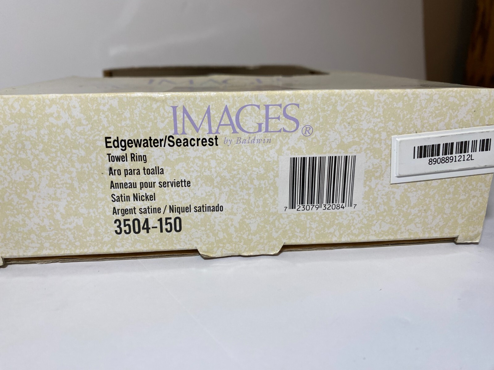Baldwin Images Edgewater/Seacrest Towel Ring Satin Nickel 3504-150