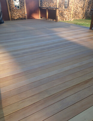Terrassenholz 21x145mm Garapa Dielen Planken Holz Veranda Patio Balkon Deck No.4