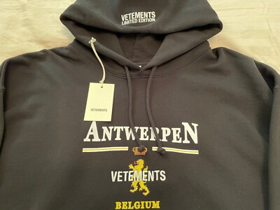 VETEMENTS Antwerpen black small hoody large not rick owens medium