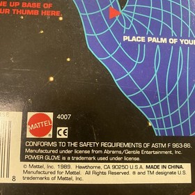 VTG Nintendo NES Power Glove Controller Large Extremely RARE Sz L Original Box