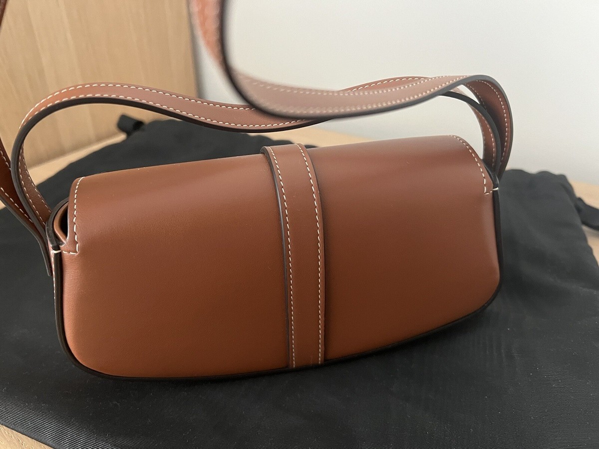 CELINE CLUTCH ON STRAP TABOU IN SMOOTH CALFSKIN TAN | eBay